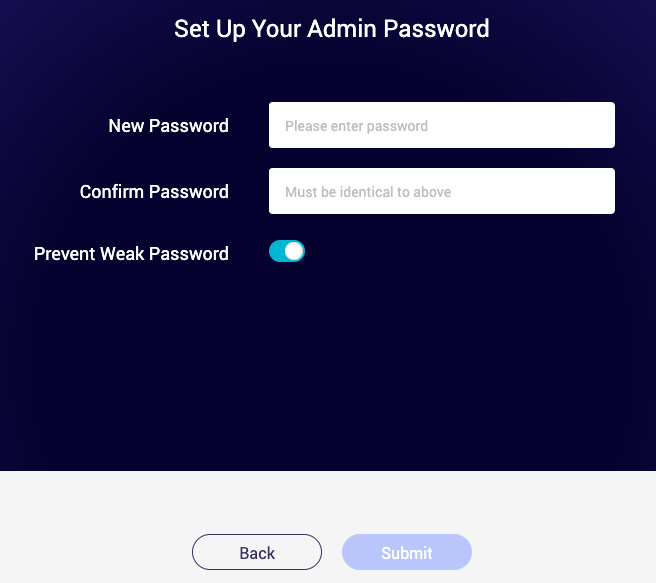 admin password